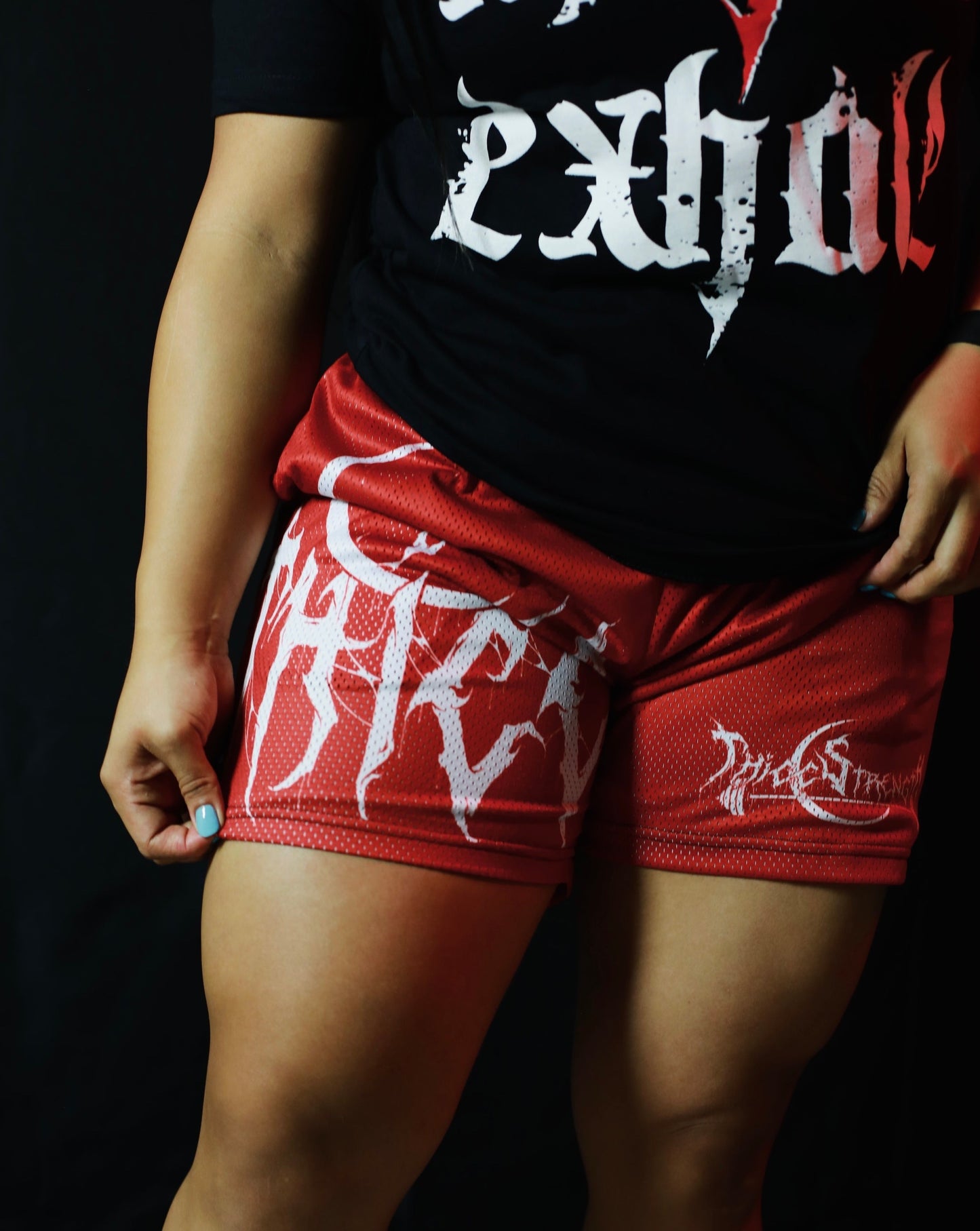 5" Quad Mesh Shorts “Red/White”