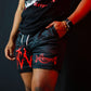 5" Quad Mesh Shorts “Black/Red”