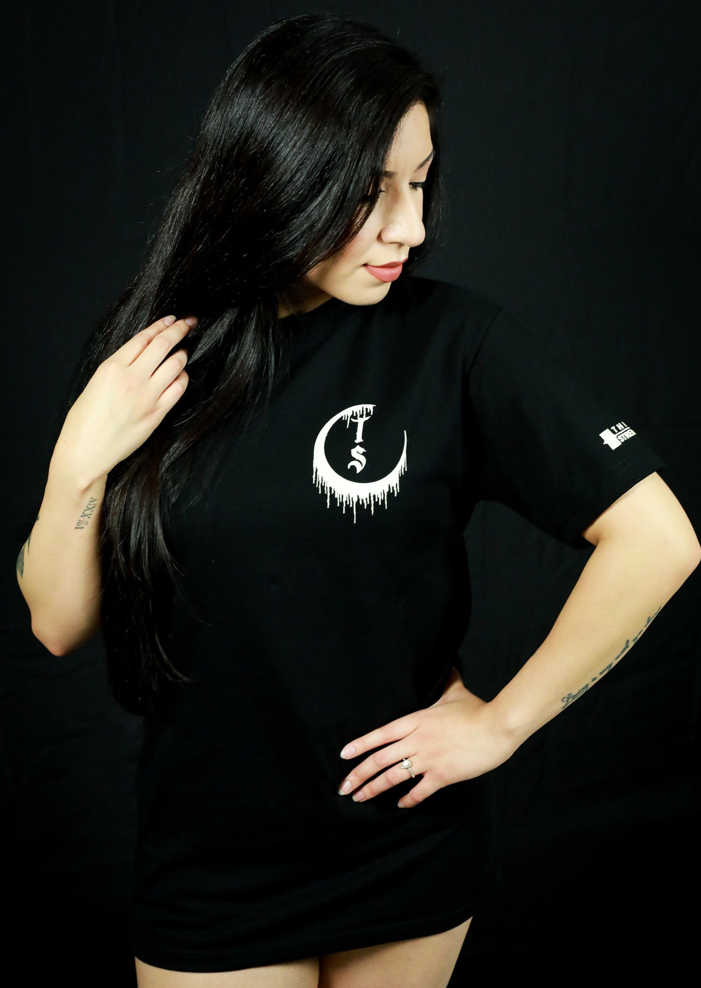 Moon Drip Pump Tee “Black”